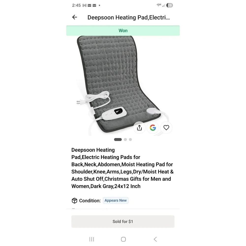 Electric Heating‎ Pad For Back Pain & Cramps Relief 12